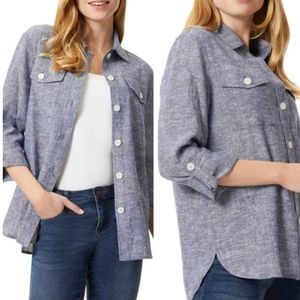 Jones NY Linen Button Top
